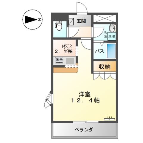 アメニティーハウス２番館の物件間取画像