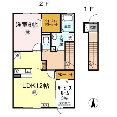 Ｋａｄｏｙａｋａｎ　Ｅ棟の物件間取画像