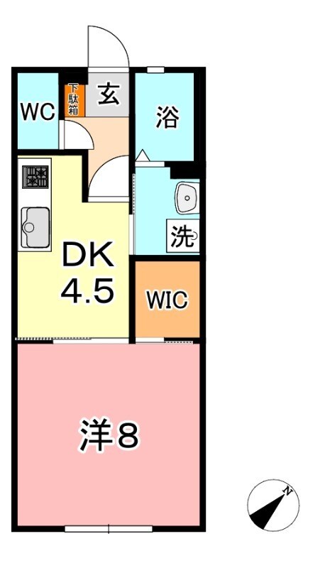 プリムヴェール福島　Bの物件間取画像