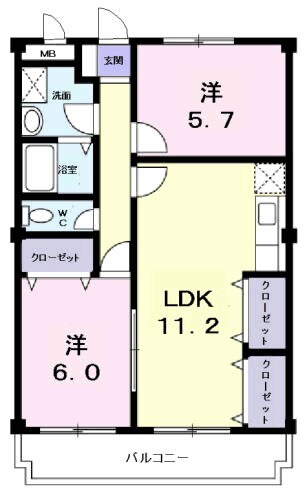 ニューマリッチ笹沖の物件間取画像