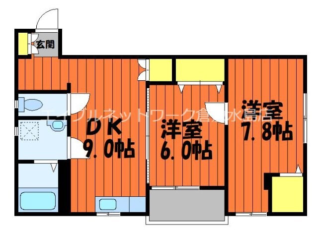 オアシス六番館の物件間取画像