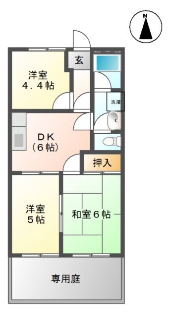 アーバンハイツリブ２の物件間取画像