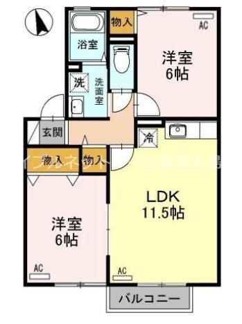 エフロレンス山陽　C棟の物件間取画像