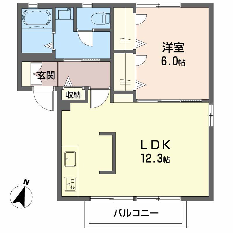 ハイム長田　Ａ棟の物件間取画像