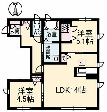 フルリールの物件間取画像