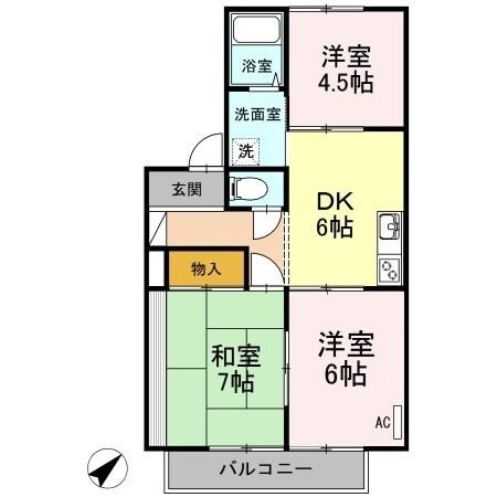 プチパール１０２の物件間取画像