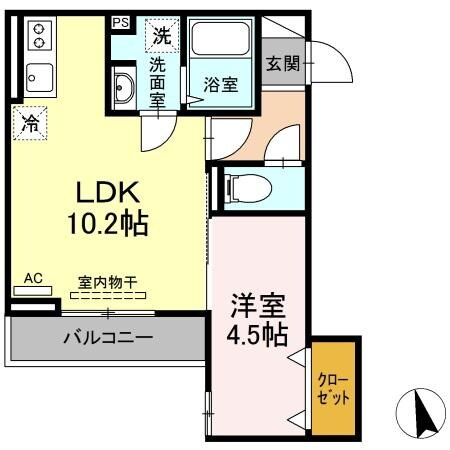 ベイ　ブランシェ老松の物件間取画像