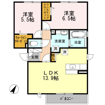 ル・クレストの物件間取画像