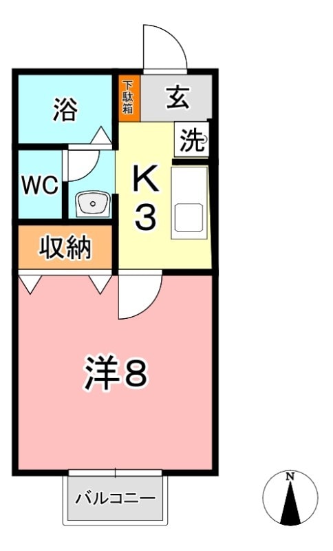 セジュールαの物件間取画像