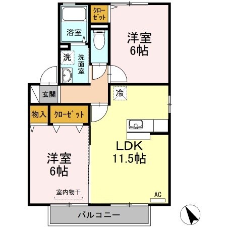 ハミングバード　C棟の物件間取画像