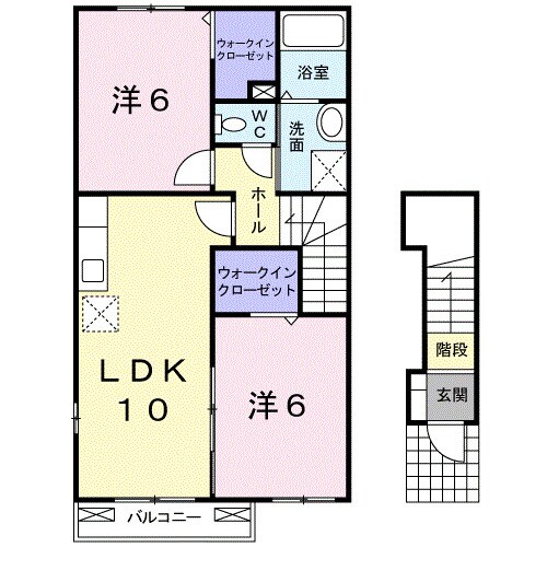 エスペランザＡの物件間取画像