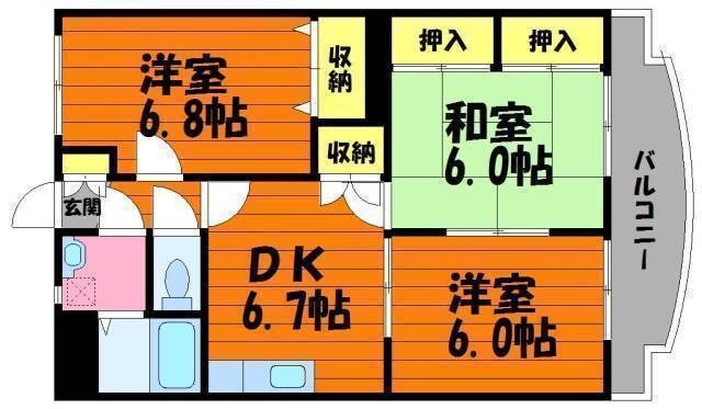 東総社駅 徒歩12分 3階の物件間取画像