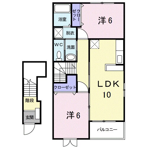 プラティーヌ総社Ａの物件間取画像