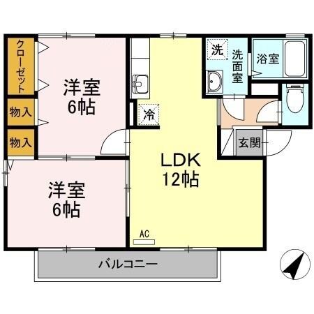 ぷらむハイツ　Ａ棟の物件間取画像