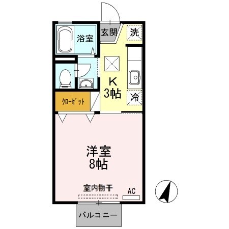 レインボーハイツ　B棟　の物件間取画像