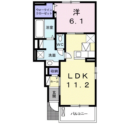 アルモニー倉敷Ⅱの物件間取画像