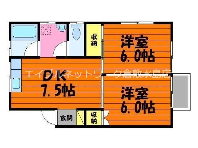 花の街ハイツＣの物件間取画像