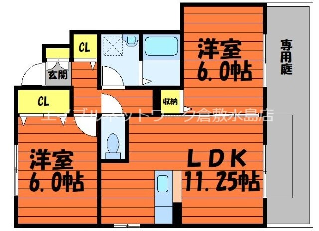 ヴィスタ桑田Ⅵの物件間取画像