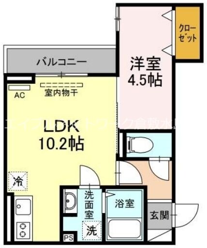 ベイ　ブランシェ老松の物件間取画像