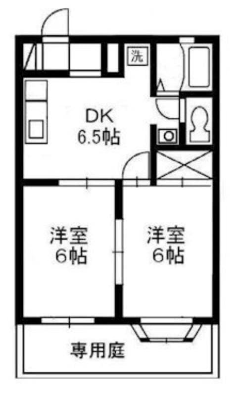 エスポワール都ⅠBの物件間取画像