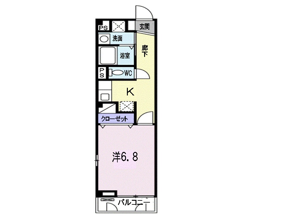 ルミネ長田Ｂの物件間取画像