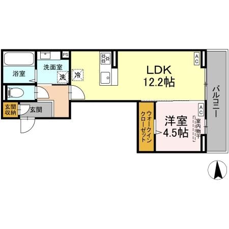 （仮）Ｄ-ＲＯＯＭ浜ノ茶屋Ⅱの物件間取画像