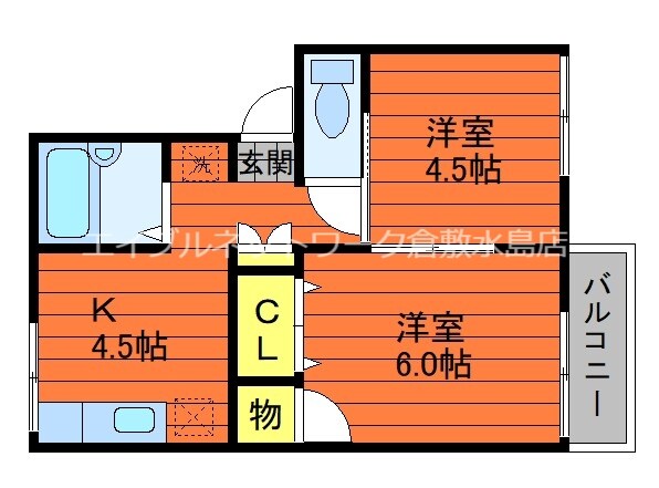 プレジール万寿東の物件間取画像