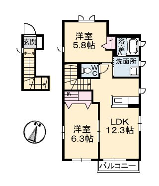 セリューズ　Ｃ棟の物件間取画像