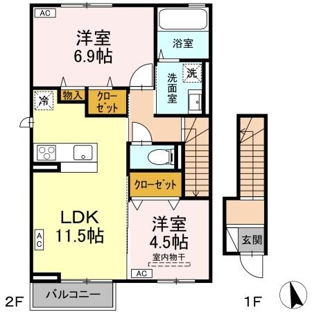 サンライズ安江の物件間取画像