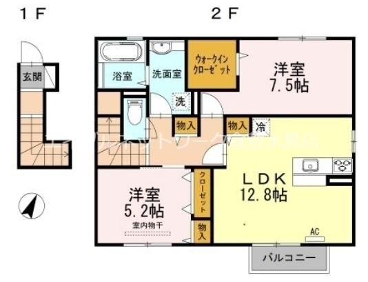 ヴィラ・ボヌール　A棟の物件間取画像