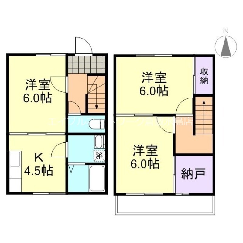 アドヴァン西岡　A棟の物件間取画像