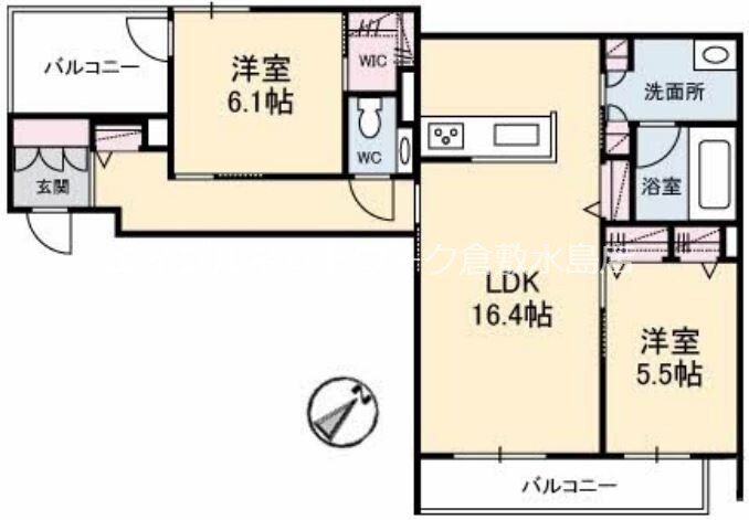 フィル（シャーメゾン・ホテルライク仕様）の物件間取画像