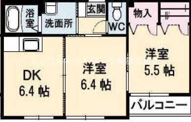 ラ・パルテール中畝　の物件間取画像