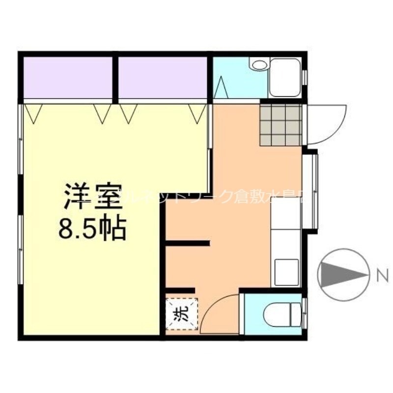 向陽荘　西棟の物件間取画像