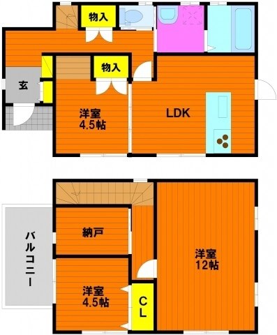 茶屋町戸建の物件間取画像