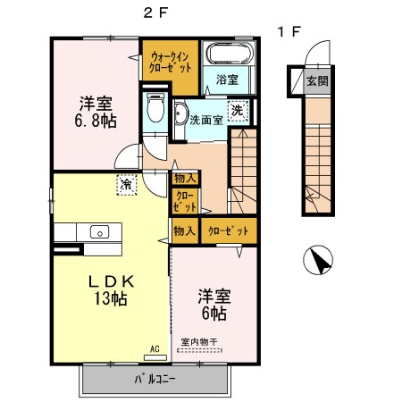 エクセラ　C棟の物件間取画像