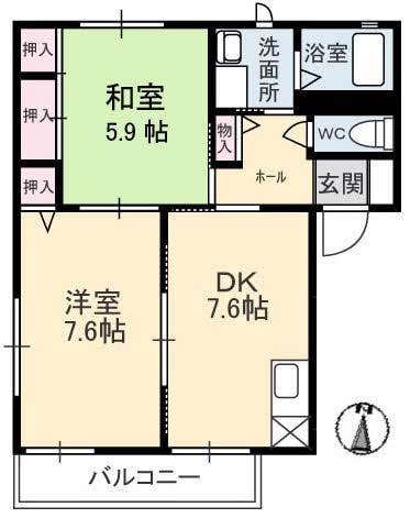 ルミエール　A棟の物件間取画像