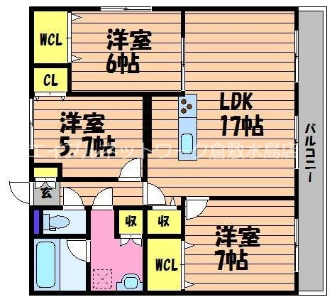 ウエストパークの物件間取画像