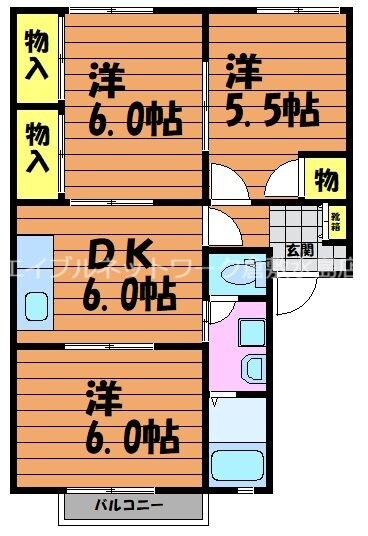 シャトーさつきの物件間取画像