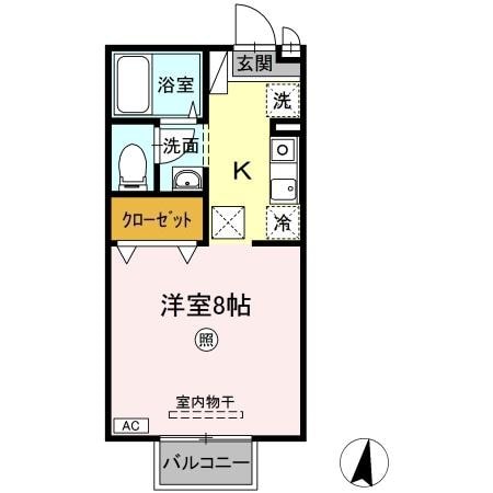 セジュール大内Ａの物件間取画像