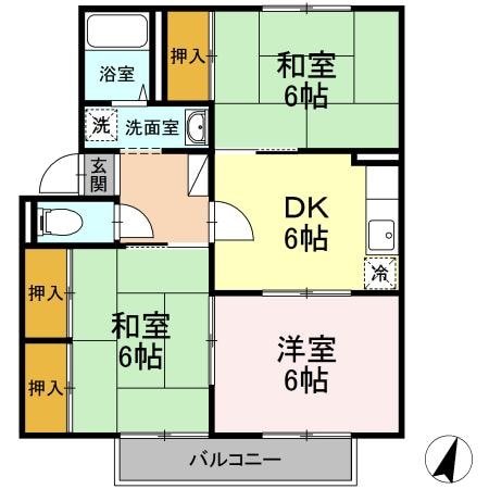 プレジール大和Ⅰの物件間取画像