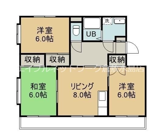 マスカットハイツＡの物件間取画像