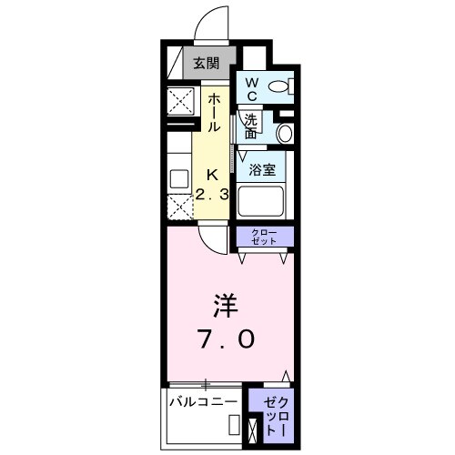 倉敷駅 徒歩7分 1階の物件間取画像