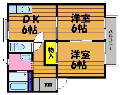 メゾン松尾Dの物件間取画像