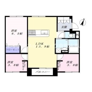 サバーブテラス黒崎新町の物件間取画像