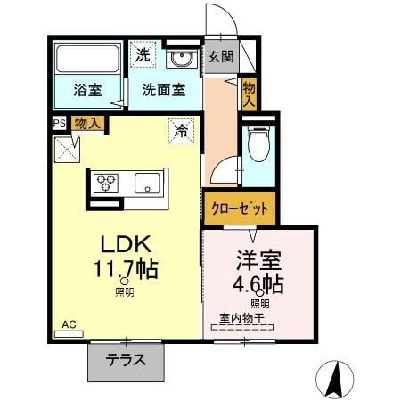 カルティエⅣの物件間取画像