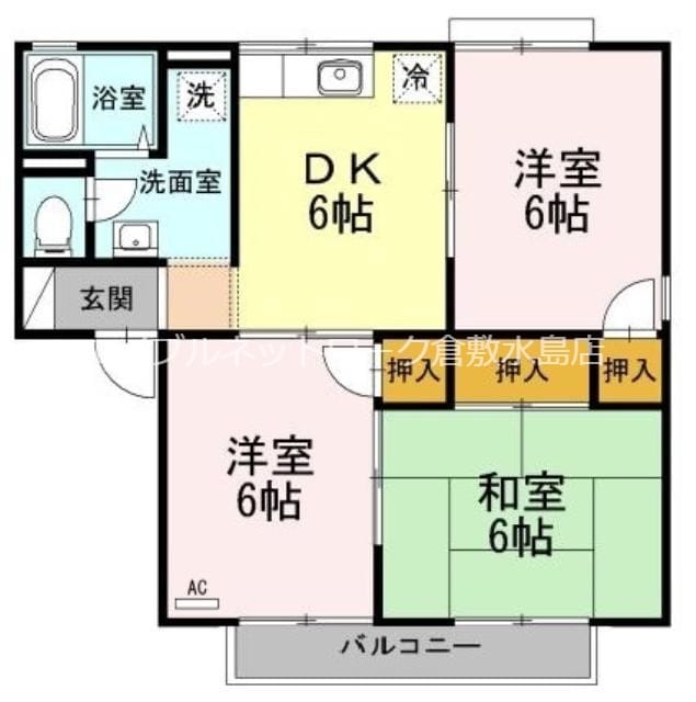 セジュール西浦　A棟の物件間取画像