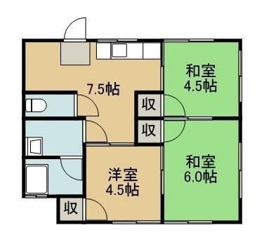 中島アパートの物件間取画像