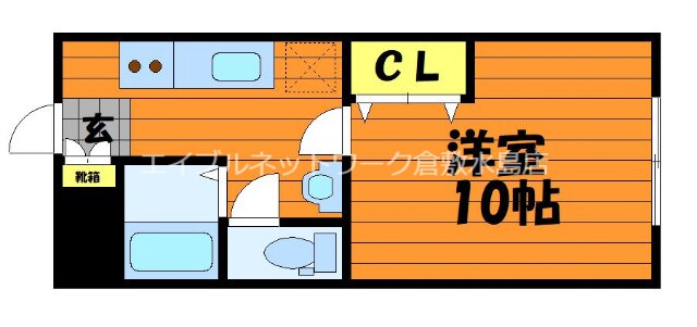 新倉敷駅 徒歩17分 2階の物件間取画像