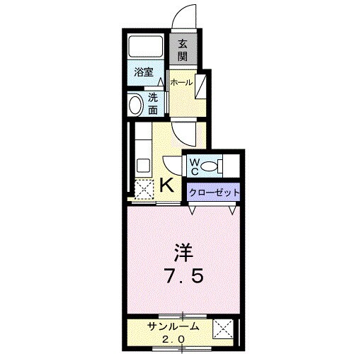 倉敷駅 徒歩21分 1階の物件間取画像